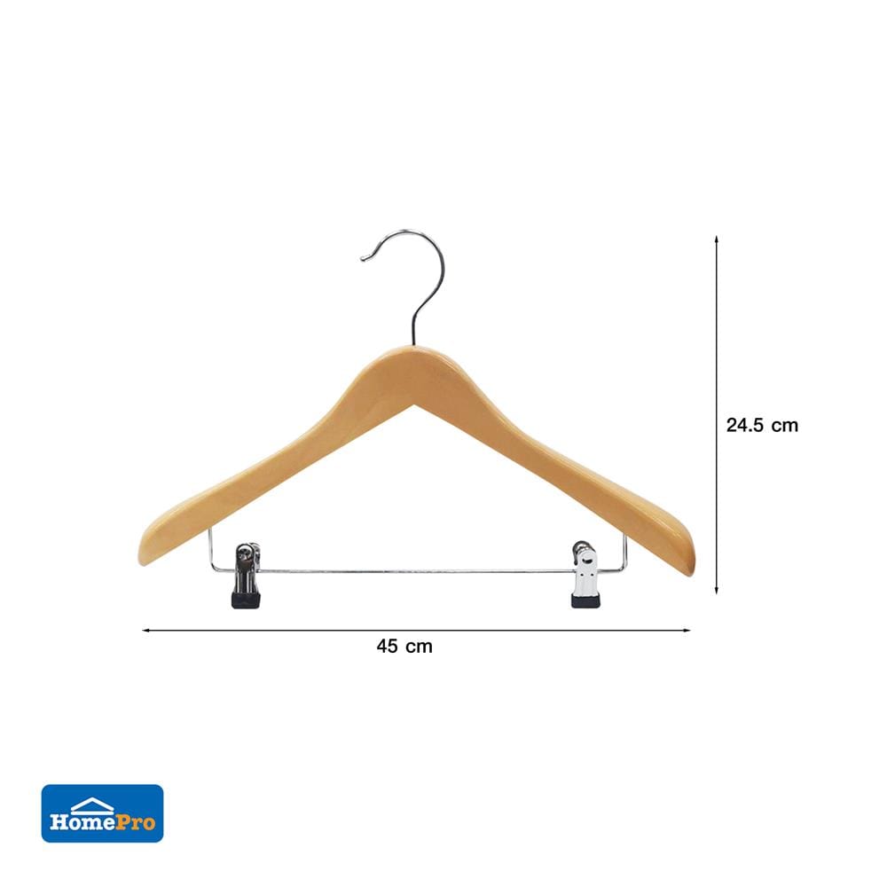 ไม้แขวนเสื้อสูทไม้มีหนีบWHS29026(1x1) HL
