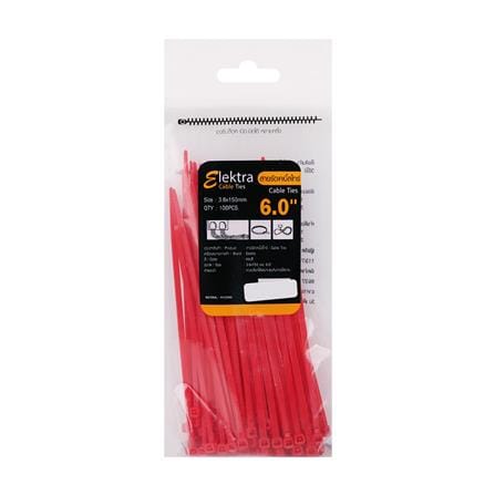 เคเบิ้ลไทร์ ELEKTRA 6 นิ้ว 3.6 มิลลิเมตร สีแดง (100 เส้น)_3