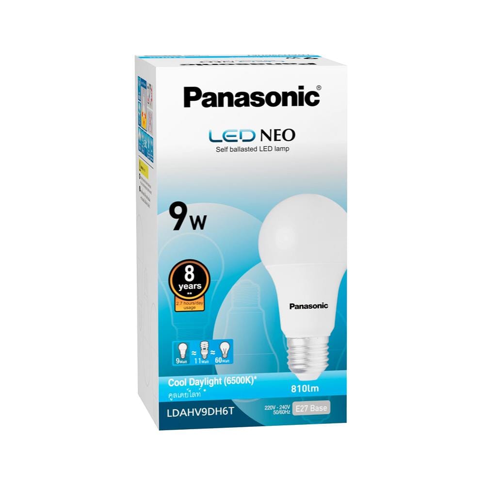 หลอด LED PANASONIC NEO 9 วัตต์ DAYLIGHT E27