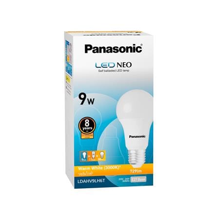 หลอด LED PANASONIC NEO 9 วัตต์ WARM WHITE E27_1