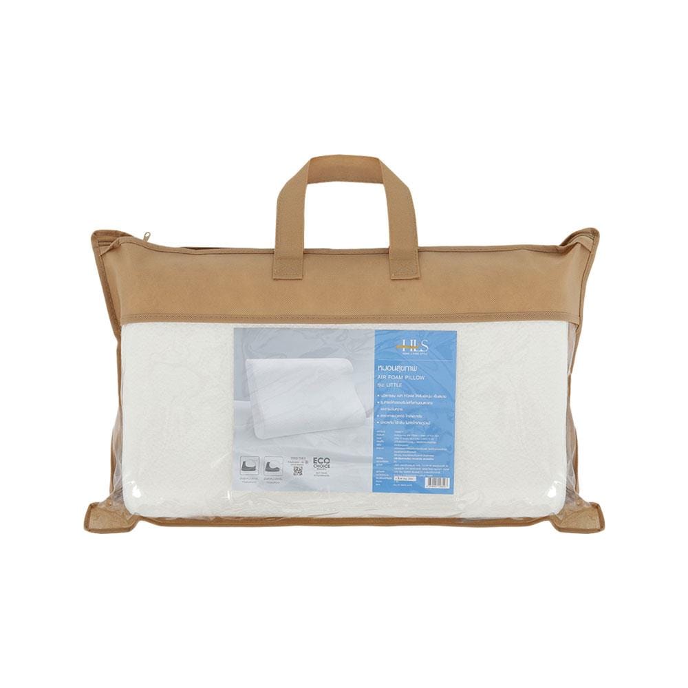 หมอนสุขภาพ AIR FOAM พร้อมปลอก HOME LIVING STYLE AIR FOAM LITTLE 11x18 นิ้ว สีขาว