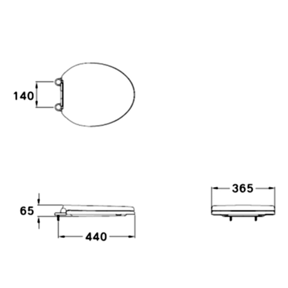 ฝารองนั่งพลาสติก COTTO C900561 ทรงกลม สีขาว