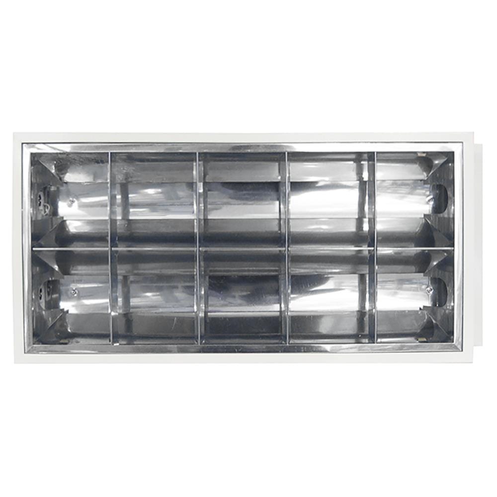 โคมตะแกรงฝังฝ้า HI-TEK HFIG3R0218 BASIC 2X18 วัตต์