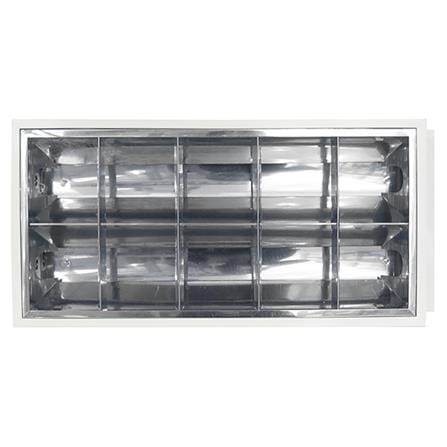 โคมตะแกรงฝังฝ้า HI-TEK HFIG3R0218 BASIC 2X18 วัตต์_1