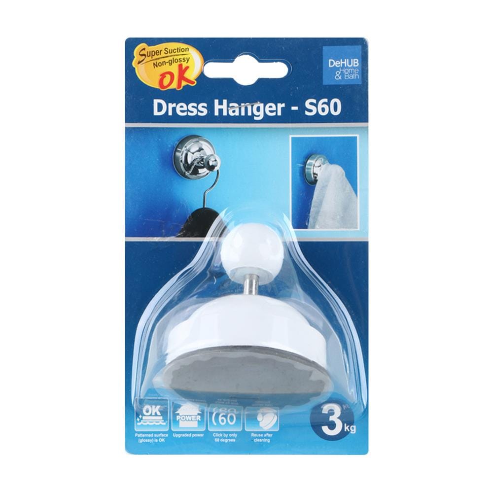 ขอแขวนกลมสุญญากาศ DEHUB DRH50-WH60 สีขาว