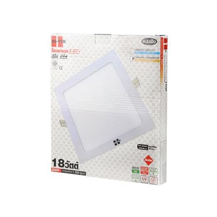 ดาวน์ไลท์ LED HI-TEK ECO HFLEPSR18W SQUARE 8 นิ้ว 18 วัตต์ WARM WHITE สีขาว_2
