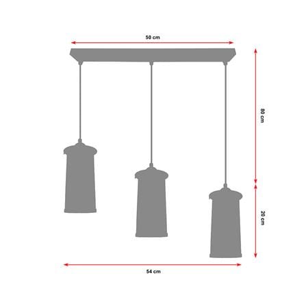 ไฟช่อ EVL HG-0015/3 สีดำ 3 หัว_3