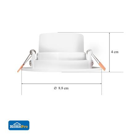 ดาวน์ไลท์ LED CARINI LCS4730R 5 วัตต์ WARM WHITE 3 นิ้ว สีขาว_5