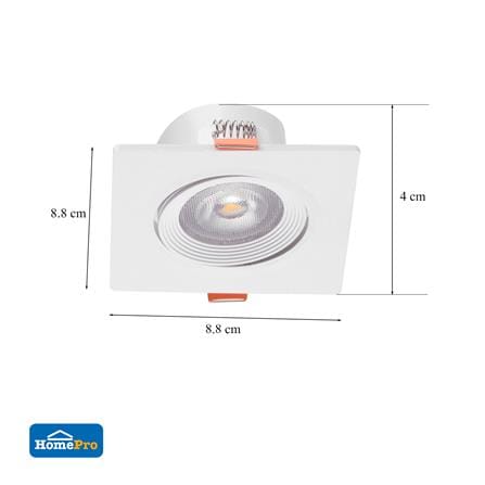 ดาวน์ไลท์ LED CARINI LCS4730S 3 นิ้ว 5 วัตต์ WARM WHITE สีขาว_4