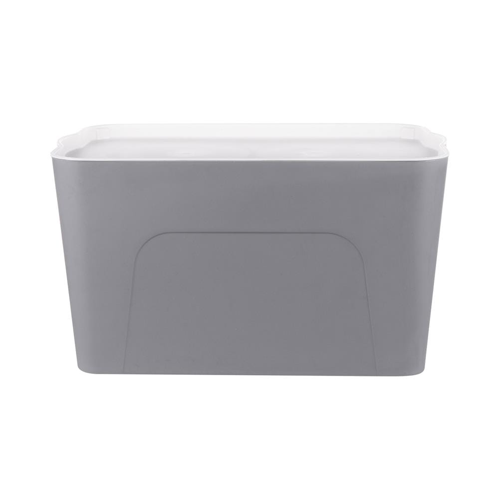 กล่องเก็บของ STACKO LARZE ไซส์ L 44.5x30x24 ซม. สีเทา ฝาขาว