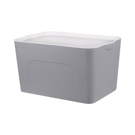 กล่องเก็บของ STACKO LARZE ไซส์ L 44.5x30x24 ซม. สีเทา ฝาขาว_0