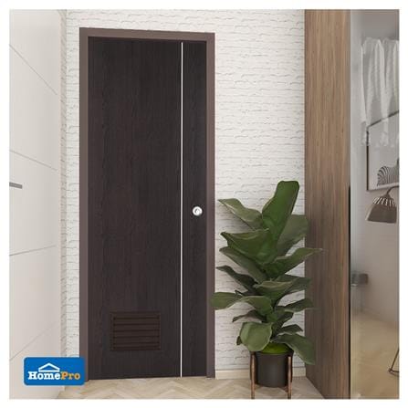 ประตูห้องน้ำ PVC AZLE GROOVE P3 เกล็ดล่าง 70X200 ซม. สีโอ๊ค_3