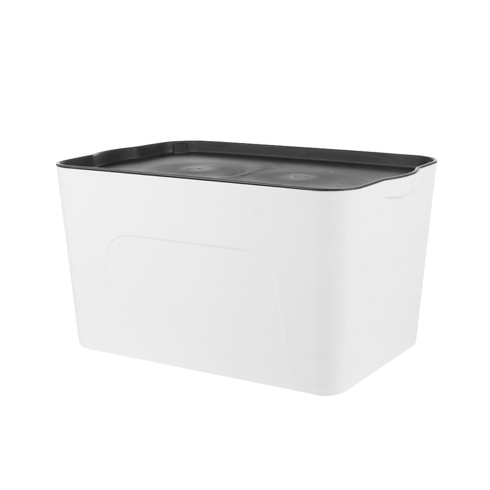 กล่องเก็บของ STACKO LARZE ไซซ์ L 44.5x30x24 ซม. สีขาว ฝาเทา