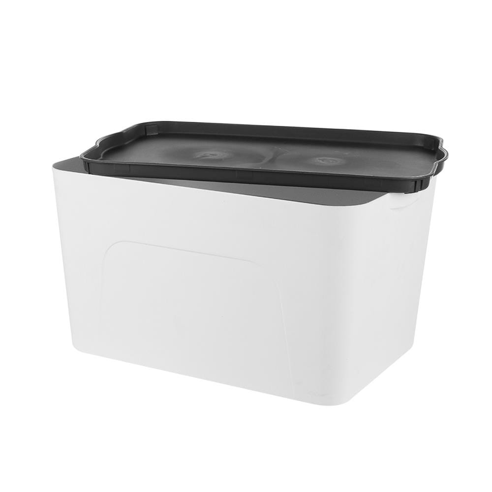 กล่องเก็บของ STACKO LARZE ไซซ์ L 44.5x30x24 ซม. สีขาว ฝาเทา