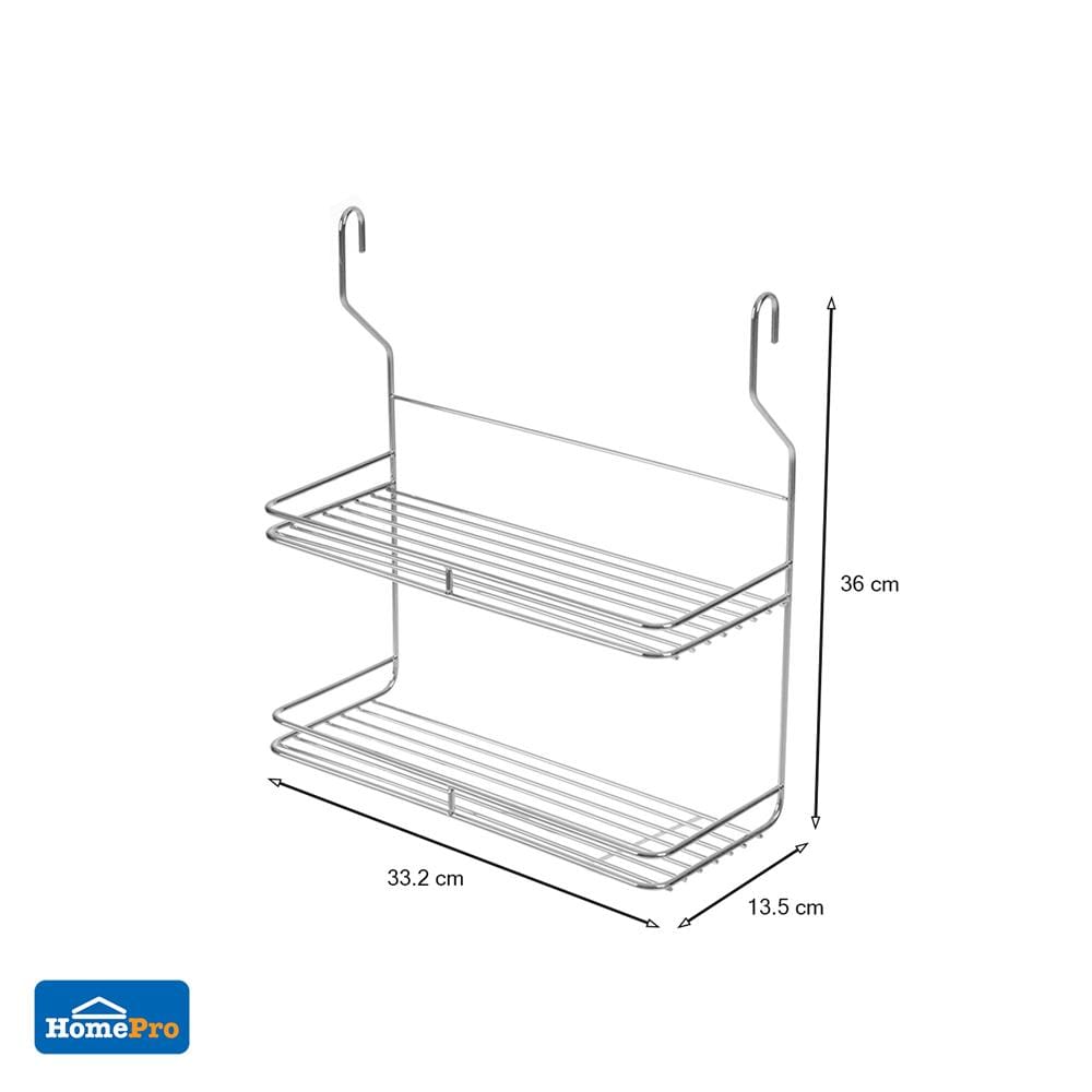 ชั้นแขวนสเตนเลส 2 ชั้นวางแก้ว KECH HWS-B05