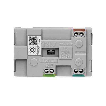 เต้ารับคู่ 3 ขา มีม่านนิรภัย HACO TJ W8416V2-MSB_2