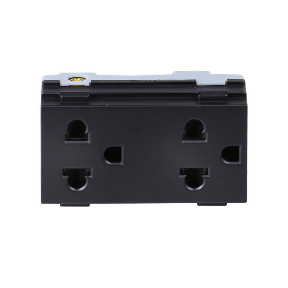 เต้ารับคู่ 3 ขา มีม่านนิรภัย HACO TJ W8416V2-SBL