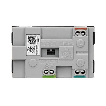 เต้ารับคู่ 3 ขา มีม่านนิรภัย HACO TJ W8416V2-SBL_2