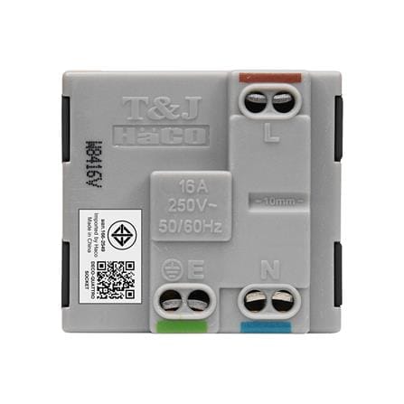 เต้ารับเดี่ยว 3 ขา HACO TJ-W8416V-SBL สี แม็ทดาร์ค_2