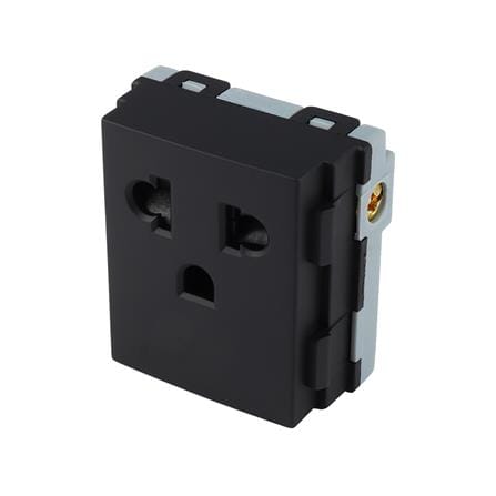 เต้ารับเดี่ยว 3 ขา HACO TJ-W8416V-SBL สี แม็ทดาร์ค_1