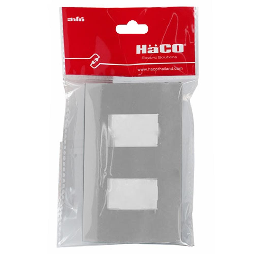 หน้ากาก 2 ช่อง HACO TJ-W1112-MSB สีแม็ทแกร์