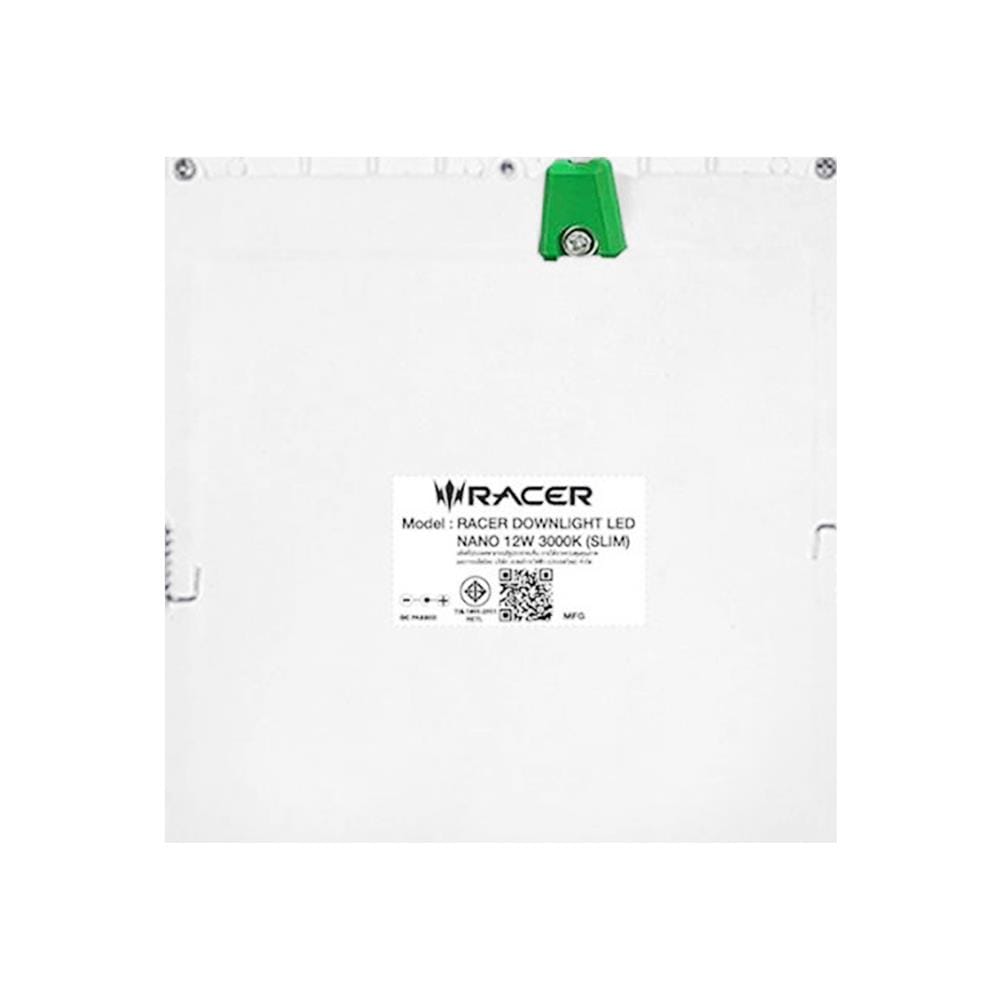 ดาวน์ไลท์ LED RACER NANO-Q 6.6 นิ้ว 12 วัตต์ WARM WHITE สีขาว