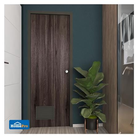 ประตูห้องน้ำ UPVC AZLE LT-05 เกล็ด 70X200 ซม. สี DARK GREY เจาะลูกบิด_3
