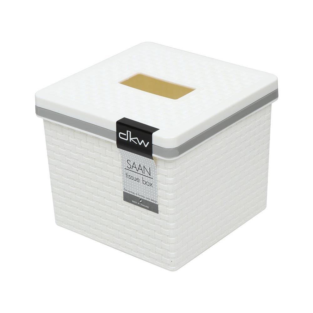 กล่องทิชชู่ POP UP DKW SAAN PP สีขาว