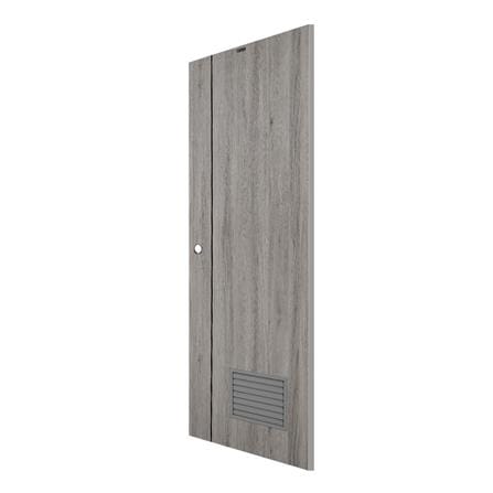 ประตูห้องน้ำ UPVC AZLE LT-05 เกล็ด 70X200 ซม. สี SILVER/GREY เจาะลูกบิด_1