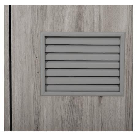 ประตูห้องน้ำ UPVC AZLE LT-05 เกล็ด 70X200 ซม. สี SILVER/GREY เจาะลูกบิด_2