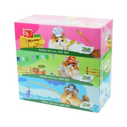 กระดาษเช็ดหน้า ZILK MELONA BOX 115 แผ่น แพ็ก 3 ชิ้น_1