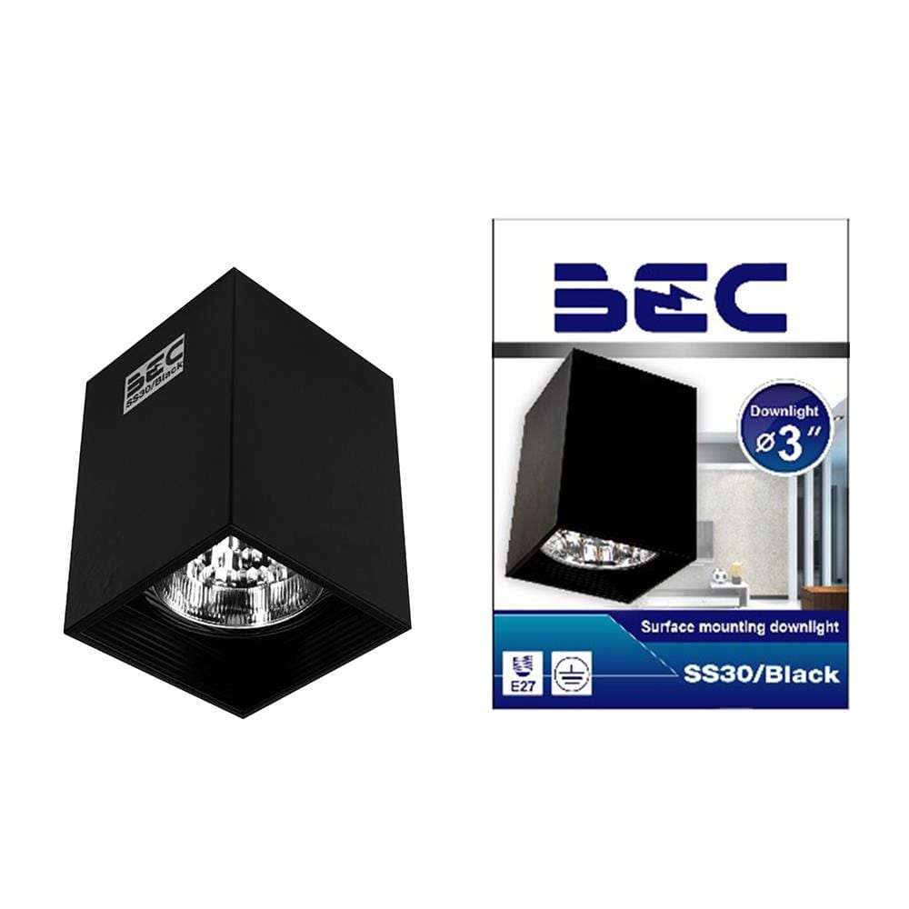 ดาวน์ไลท์ BEC SS30/BK 3นิ้ว โลหะ สีดำ