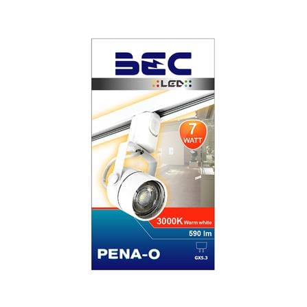 แทรคไลท์ LED BEC PENA-O 7 วัตต์ WARM WHITE สีขาว_4