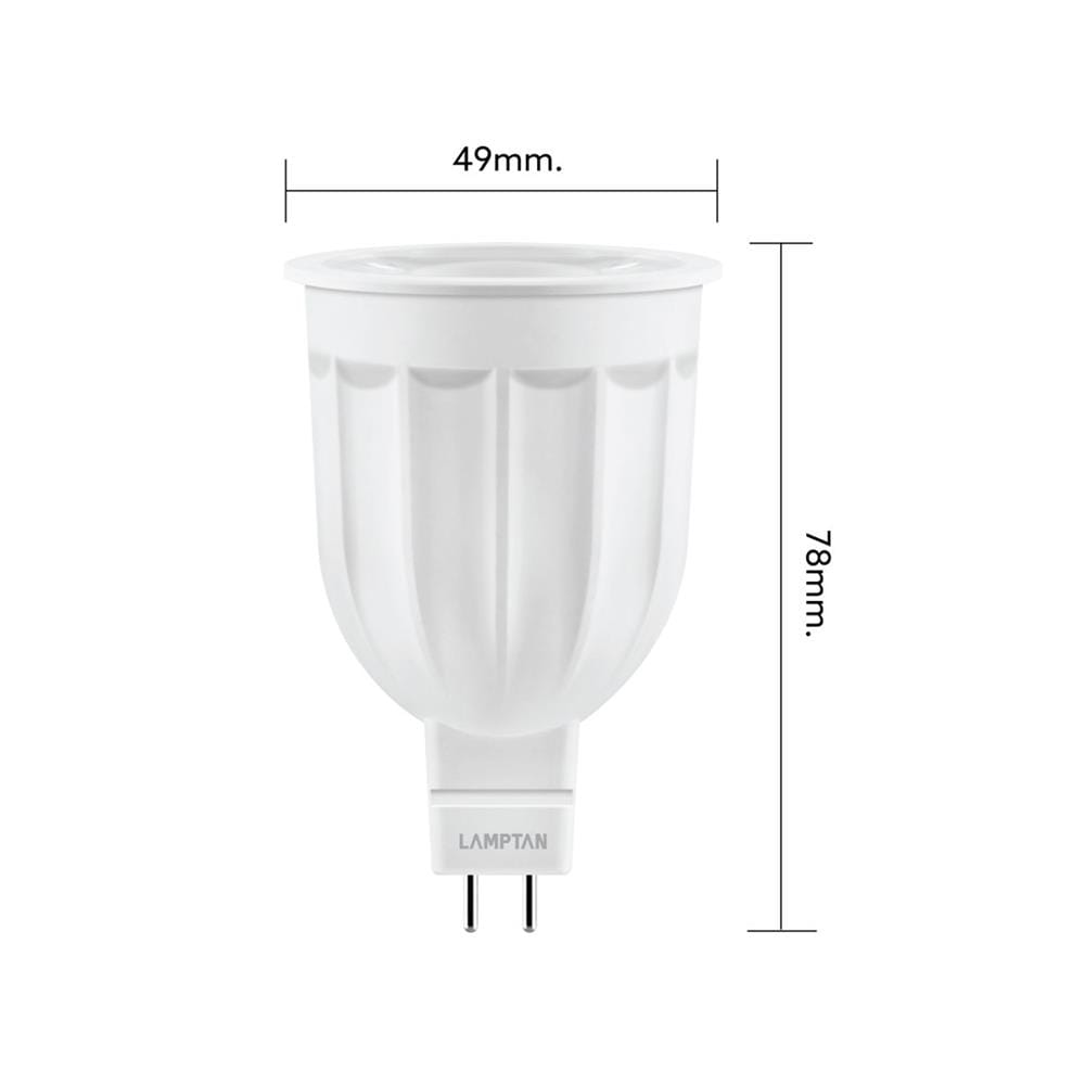 หลอด LED LAMPTAN MR16 COMET 12 วัตต์ WARMWHITE GU5.3 สีเหลือง
