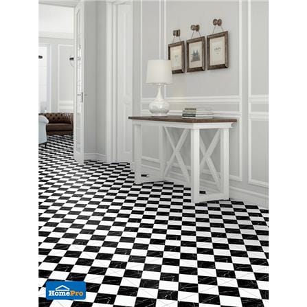 กระเบื้องพื้น 16x16 นิ้ว TARA เวโรน่า แบล็ค ไวท์ 0.96 ตร.ม._2