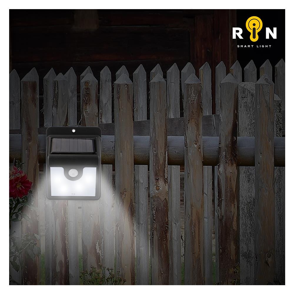 ไฟผนังภายนอก SOLAR RIN 216120401 0.8 วัตต์ COOL WHITE สีดำ