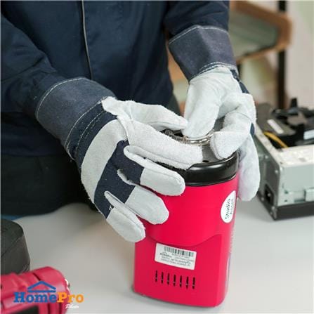 ถุงมือหนังทนความร้อน FITT 10.5 นิ้ว สีเทา_5