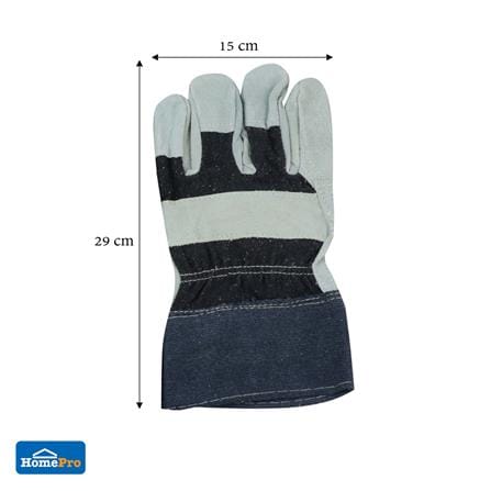 ถุงมือหนังทนความร้อน FITT 10.5 นิ้ว สีเทา_6