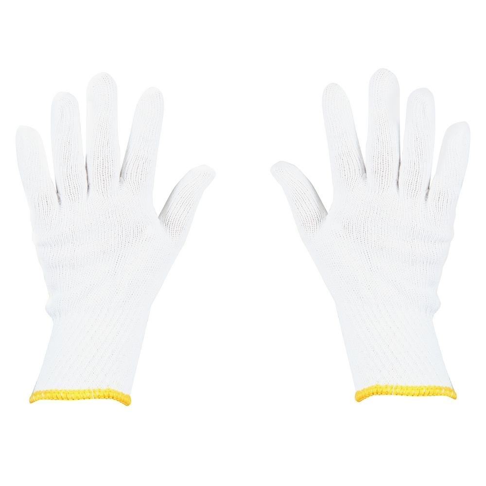 ถุงมือทอเสริมจุดPVC FITT 7 นิ้ว สีขาว_1