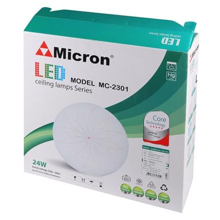 ไฟเพดาน LED MICRON MC2301-L 16 นิ้ว 24 วัตต์ DAYLIGHT สีขาว_3
