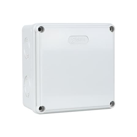 กล่องพลาสติกกันน้ำ ELECKTA 4x4 นิ้ว สีเทา