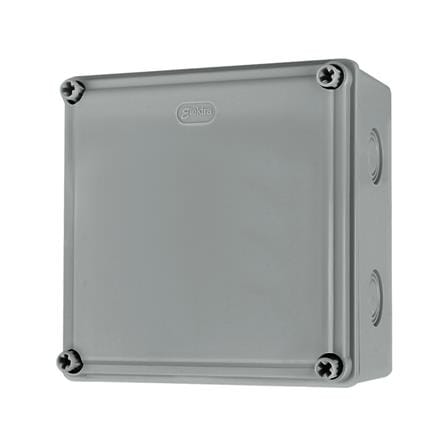 กล่องพลาสติกกันน้ำ ELECKTA 6x6 นิ้ว สีเทา_0