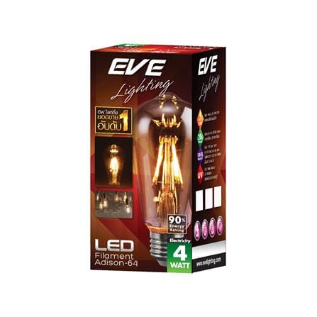 หลอด LED EVE FILAMENT ADISO 64 4 วัตต์ WARMWHITE E27_1