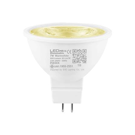 หลอด LED EVE MR16 DIMMABLE 7 วัตต์ WARMWITE GU5.3_2