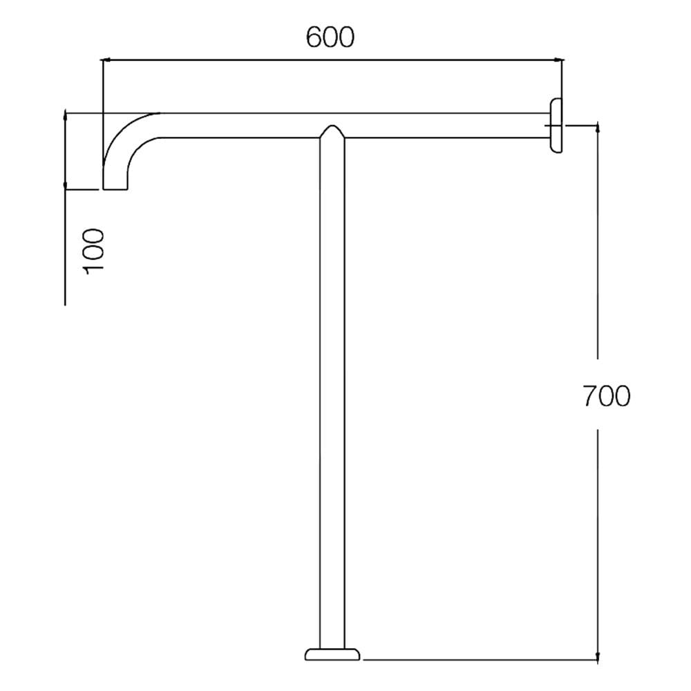 ราวมือจับ ตัว T WS HR-6500-T