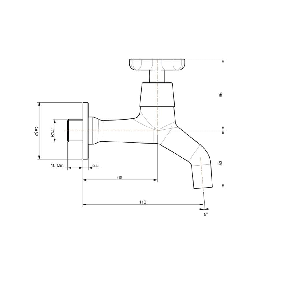 ก๊อกล้างพื้น 1 ทาง AMERICAN STANDARD FFAST702-0T0500BT0