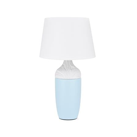 ไฟตั้งโต๊ะ CARINI K3579_BLUE ผ้า/เซรามิก โมเดิร์น สีขาว/สีฟ้า
