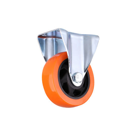 ลูกล้อ PU DEXZON 748100 แป้นตาย 4 นิ้ว สีส้ม_1