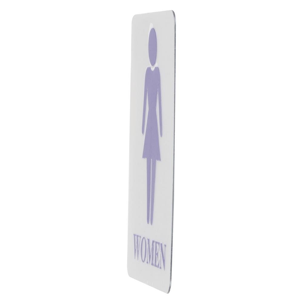 ป้ายห้องน้ำหญิง FUTURE SIGN สีเงิน/สีน้ำเงิน