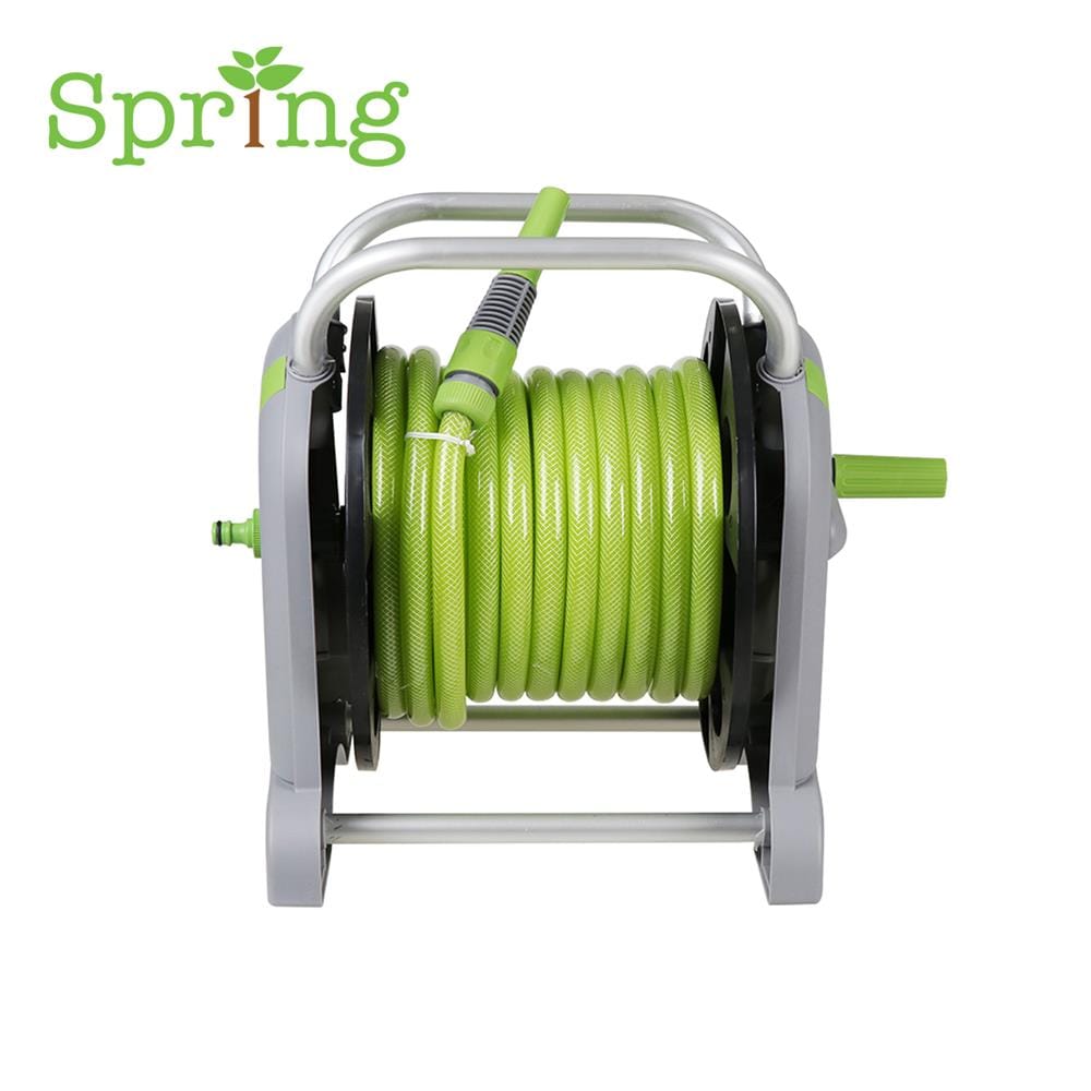 สายยางโรลตั้งพื้น SPRING N10 1/2 นิ้วx20M สีเขียว-เทา